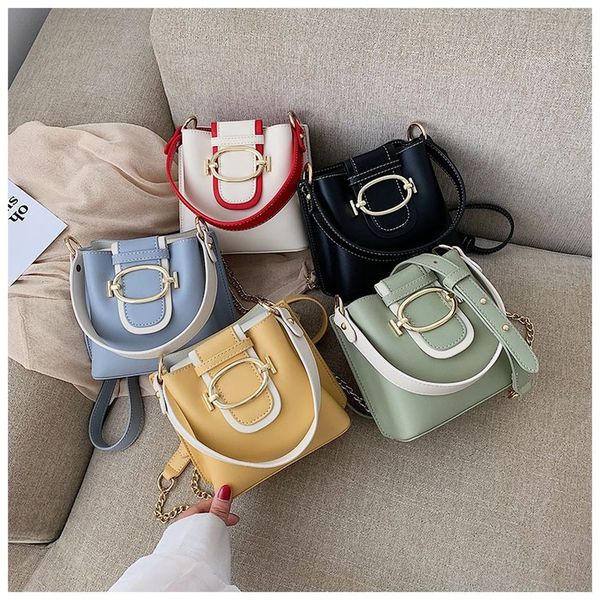 

2020 new fashion scrub women bucket bag vintage tassel messenger bag retro shoulder simple crossbody tote