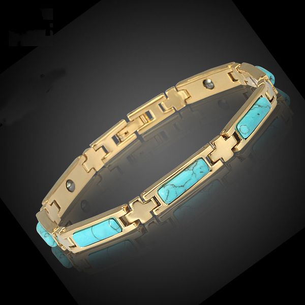 

fashion bracelet with magnet health care bracelet gift for men girls ladies energy bio wristband, Black