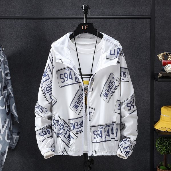 

2019 summer thin men's casual jacket windproof jacket men's windbreaker breathable sunscreen clothing quick dry coat hooded, Black;brown