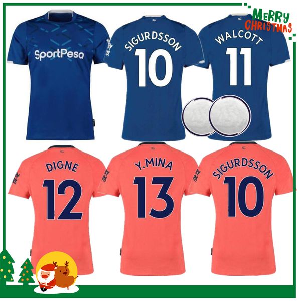 

Everton 19 20 WALCOTT soccer jerseys 2019 2020 SIGURDSSON home football shirts DIGNE BERNARD RICHARLISON maillots de foot