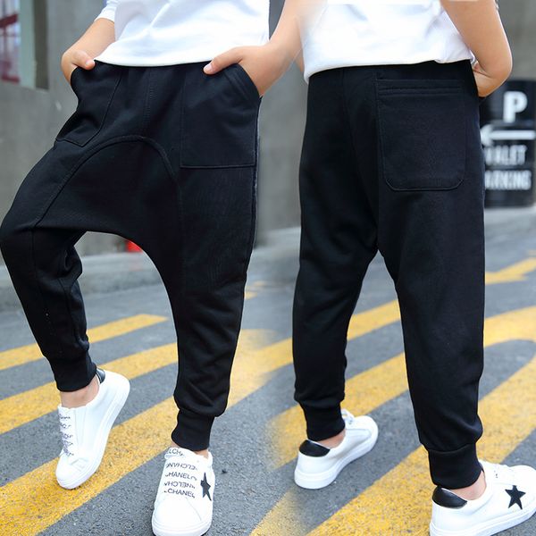 

boys pants cotton long casual harem pants baby boys school pants autumn winter casual sports trousers children 6-12 year, Blue