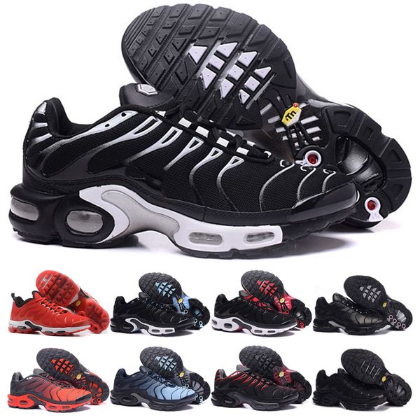 

New TN Silver Running Shoes luxury Men cushion triple black red orange blue trainer tn cushion Mens Trainer Sneaker Sport Shoes us 7-12