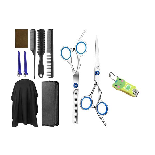 

10pcs hair cutting haircut scissors kit w/ accessories thinning shears
