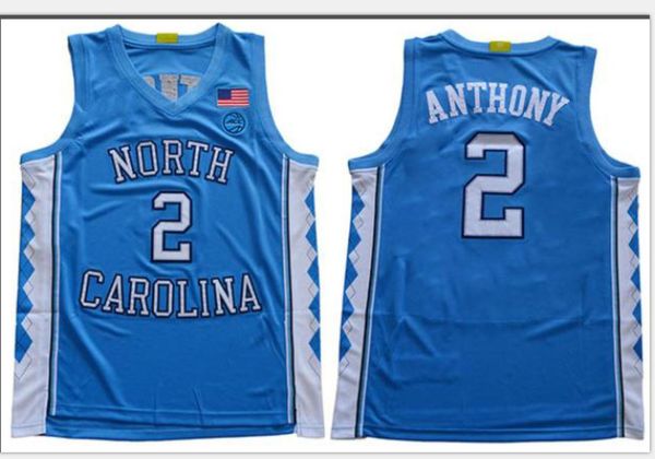 

2019 new spot men unc tarheels cole anthony #2 full embroidery basketball jersey size s-6xl or custom any name or number jersey, Black