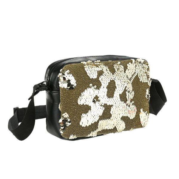 

women glittering sequins clutch handbag pu leather crossbody shoulder bag strap l9be