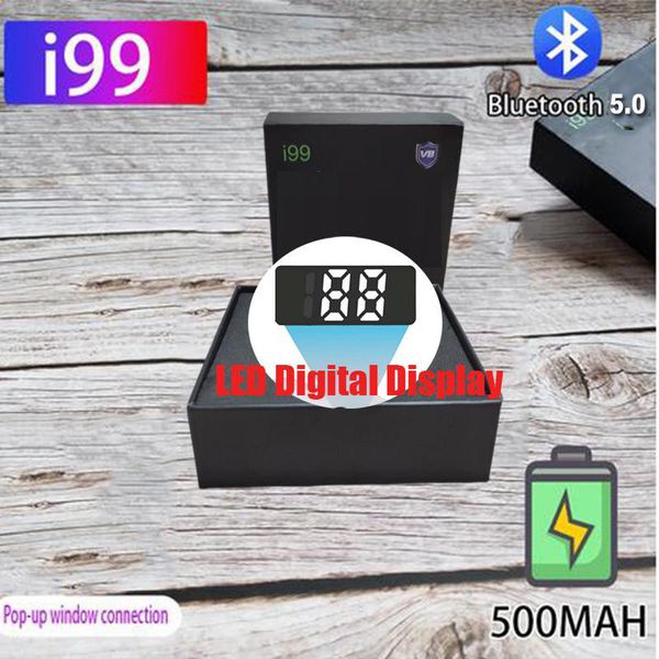 

i99 tws беспроводные наушники bluetooth led цифровой дисплей 5.0 bluetooth наушники стерео беспроводная зарядка гарнитура pk i12 i200 i300 t