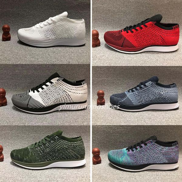 

mesh multicolor volt oreo fly racer casual shoes airs lunar running shoes men women trainer sneaker eur 36-45 outdoor, Black