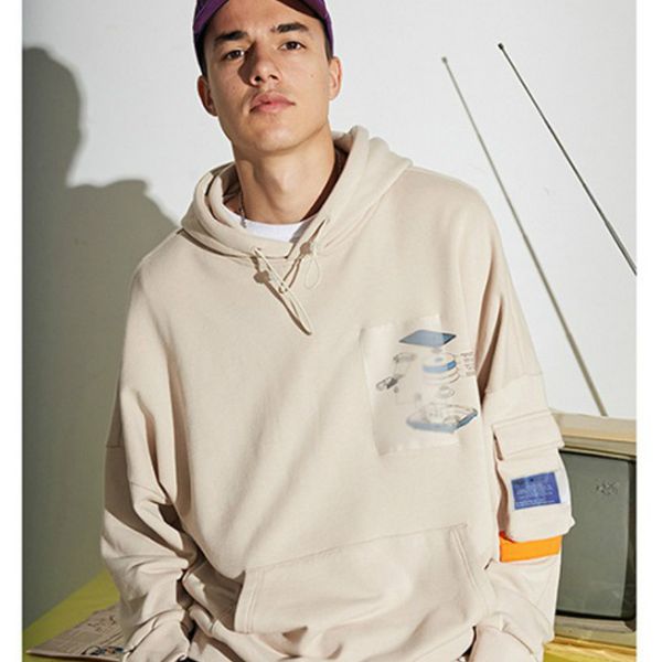 

wholesale designer sweater hip hop hoodie for mens 2019 mens autumn new loose print hooded brand fashion beige hoodie luxury size m-2xl, Black