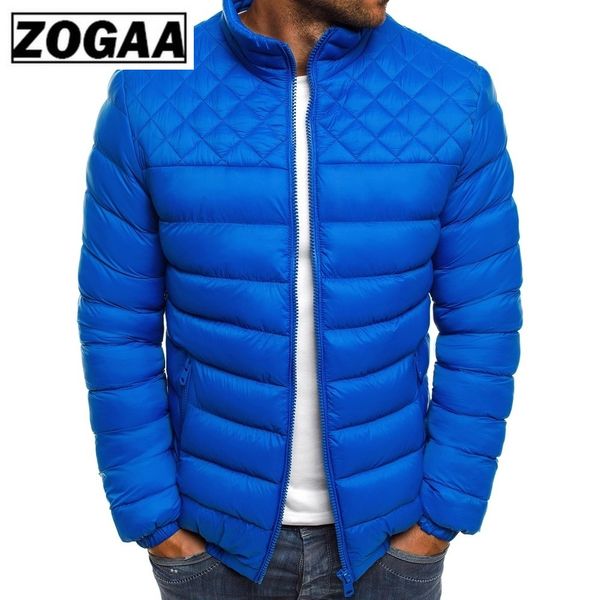 

winter men's parkas 2019 light weight warm coats casual stand collar outwear male parka jacket mens solid thick jackets and coat, Black