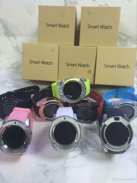 

V8 mart watch with im tf card lot bluetooth mart watche for android cellphone 0 3m camera martwatch with retail package