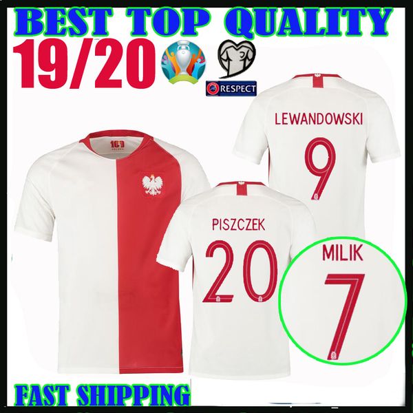 

1919 2019 poland occer jer ey pecial edition 100th anniver ary european cup 19 20 milik lewandow ki pi zczek pol ka football hirt