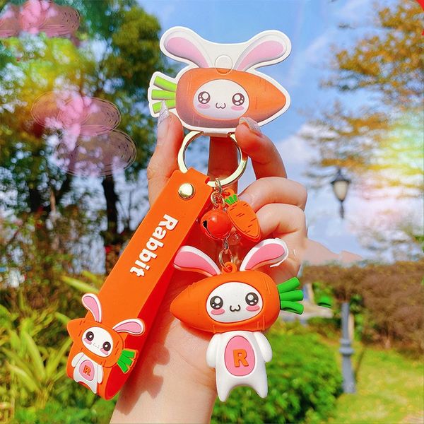 

new cute fruit vegetables cute elf toy keyrings pendant bag key chain accessories, Silver