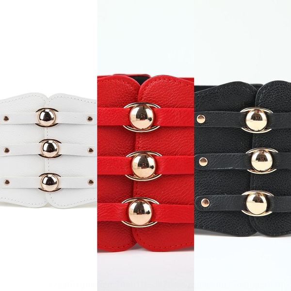 

women's waist seal simple all-match decorative ultra-wide belt dress elastic slim dress elastic belt, Black;brown