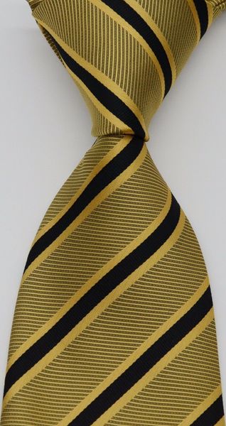 

brand new classic striped gold black jacquard woven silk men's tie necktie gz38821, Blue;purple