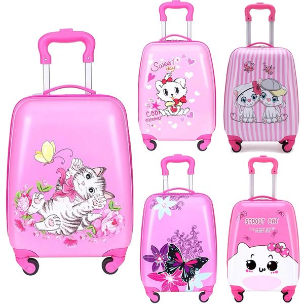 

18-дюймовый детский мультфильм прокатки багажа дети дорожный чемодан на колесной тележке багаж ручной клади hardside сумка для малыша подаро