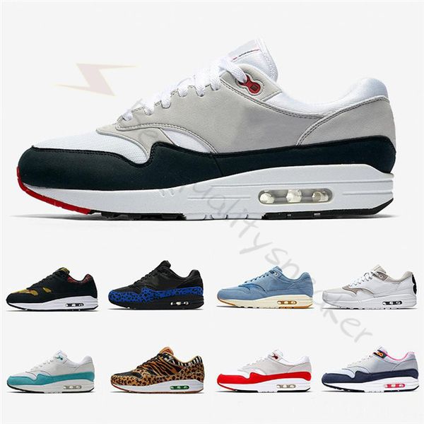 

2019 anniversary 1 mens women running shoes leopard light lron royal patch atomic teal parra bred casual trainers sport sneakers, White;red