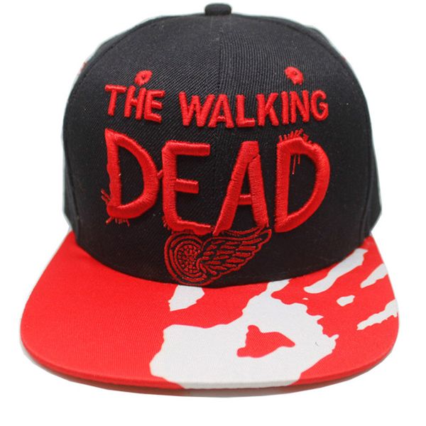 

men personalised embroidered cap the walking dead hip hop hat, Blue;gray
