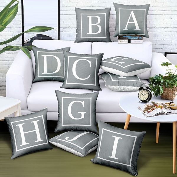 26 English Letters Baby Name Initial Cushion Covers Home Love King