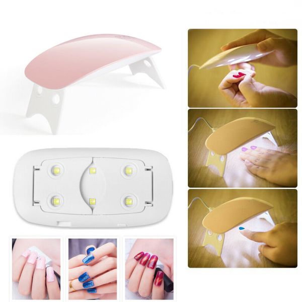 

sun mini 6w led uv nail dryer curing lamp light portable gel based polish dry