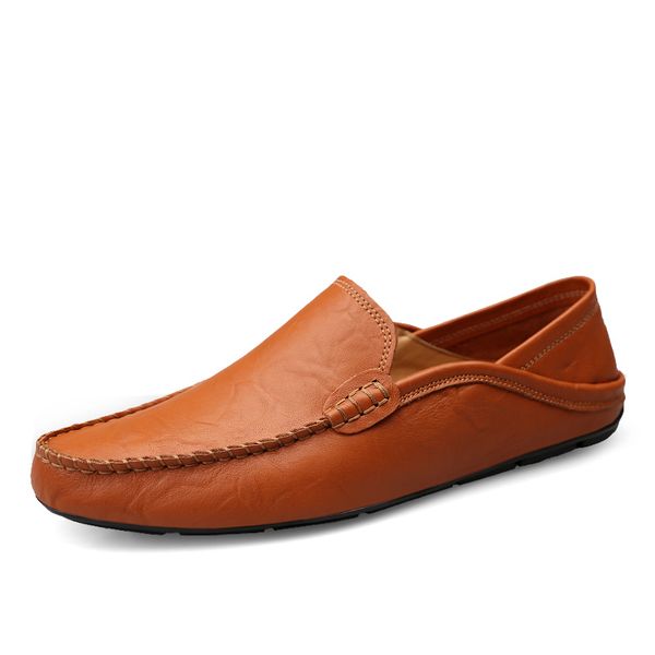 

men shoe breathable casual running man leather shoes wear-resistant loafers men comfortable plus size, Black