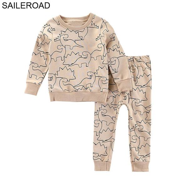 

saileroad мультфильм динозавр новые дети детские костюмы для мальчиков толстовка и брюки одежда наборы дети детские обмундирование одежда от, White