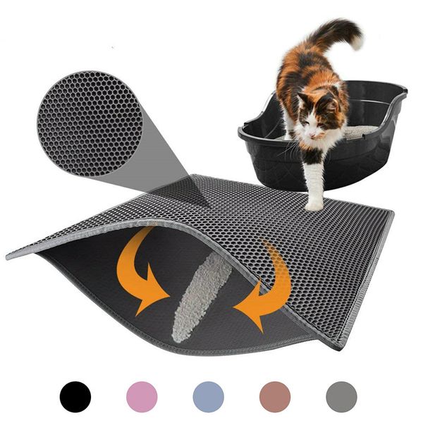 

waterproof double-layer cat litter mat eva large pocket pad bottom non-slip trapping dog mat cat pets