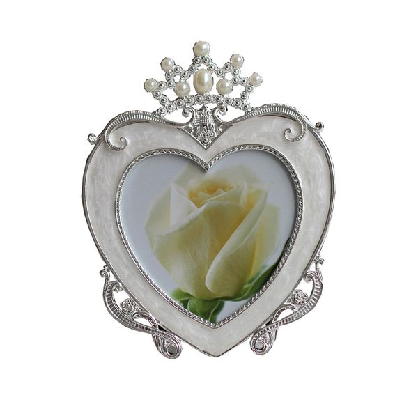 

5 inch heart -shaped family picture frame- classic children metal frames deskwedding p frames mpf074