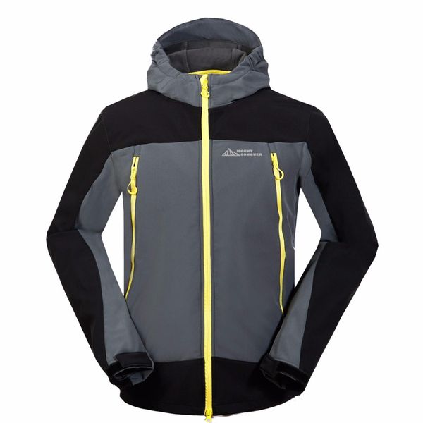 

men waterproof windproof polar fleece jackets camping rain jacket hiking coat hi-q men's winter softshell outdoor 2017, Blue;black