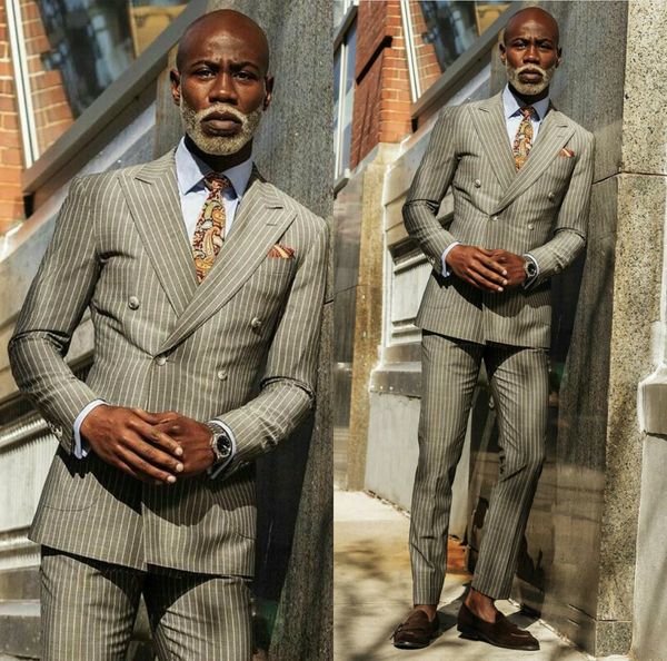 

classic wedding mens suits double breasted custom slim fit groom tuxedos shawl lapel two piece jacket pants male blazer, Black;gray