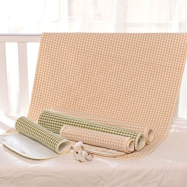 

liyan baby ramie pad washable double-sided baby stroller mattress mattress diaper diaper waterproof three-layer hemp cotton