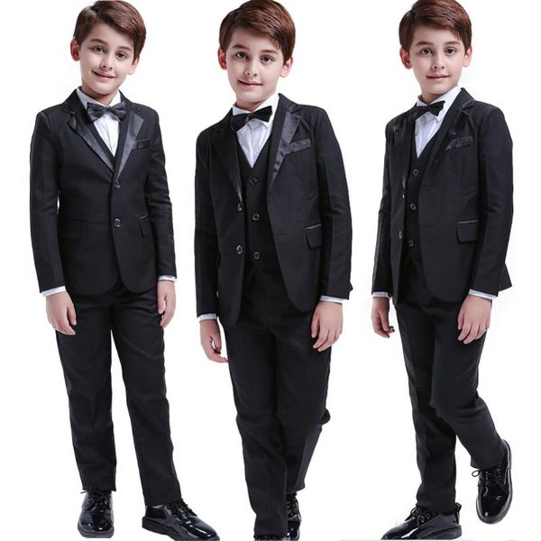 

boys wedding suits kids clothes toddler kids suit children's wear h027, Black