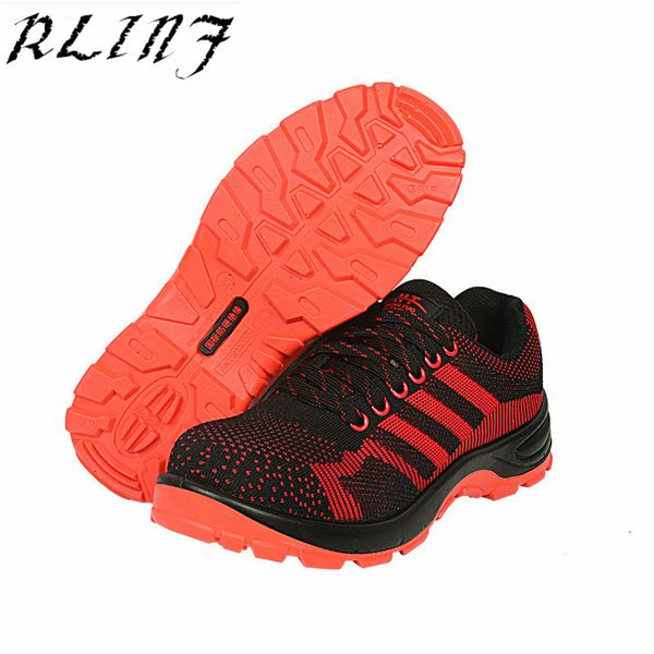 

rlinf summer steel toe cap work shoes anti-smashing anti-static insulation 6kv breathable protective shoes, Black