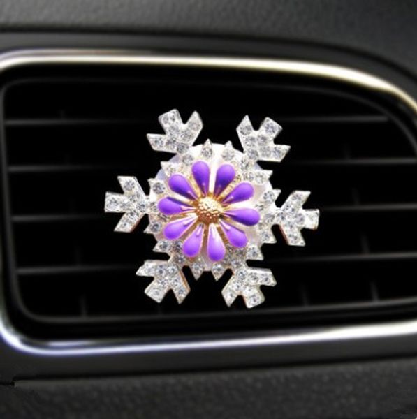 

1 piece car outlet decoration creative diamond flower air conditioning decorative car pendant ornaments