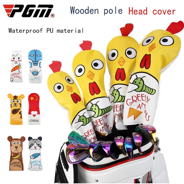 

4 pcs / set golf club head covers 135ut waterproof rod set cartoon rod monkey kitten robot chick tiger pentagram