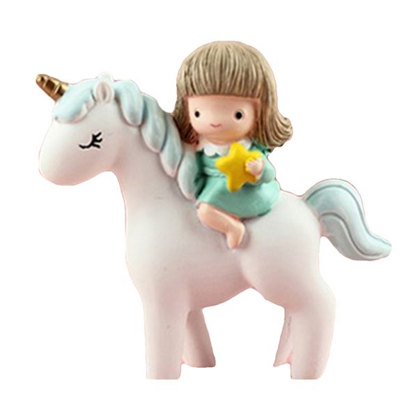 

horseback riding little girl figurine resin kids room nursery decor