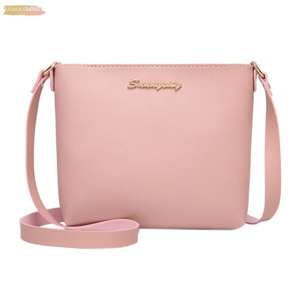

fashion 2020 new women girls ccasual handbags metal letter shoulder purse sweet lady solid bucket mobile bag