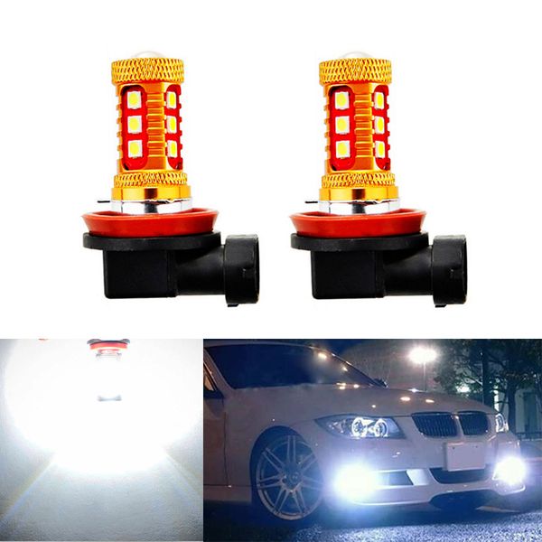 

2x car fog lamp h8 h11 led hb4 9006 fog lights bulb 3030 15smd 1200lm driving running light