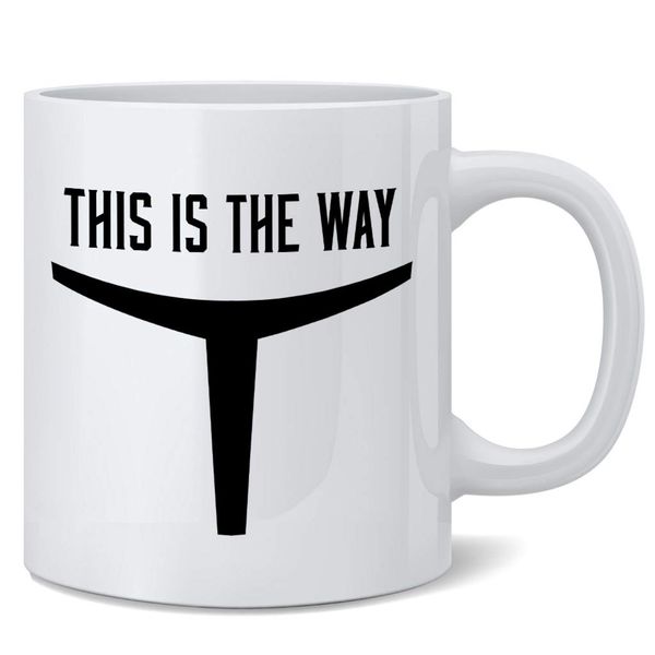 

this is the way quote mando helmet awesome cool ceramic coffee mug coffee mugs tea cup fun novelty gift 11oz dropshipping
