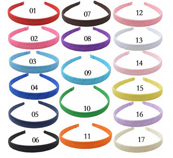 

hair hoop hair bands ribbon winding covered plastic headbands women girl basic headwear hair accessories width 1.5cm 2cm 2.5cm 20pcs fj3104, Slivery;white