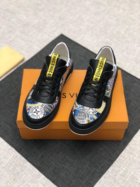 

r luxury leather casual sports men's shoes, fashion graffiti run away sneakers, size 38-45 with original box