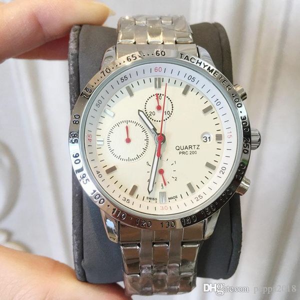 

2019 elegant engraved luxury mens dress watch quartz stainless steel fashion new male silver wristwatches leisure sports clock high quality, Slivery;brown