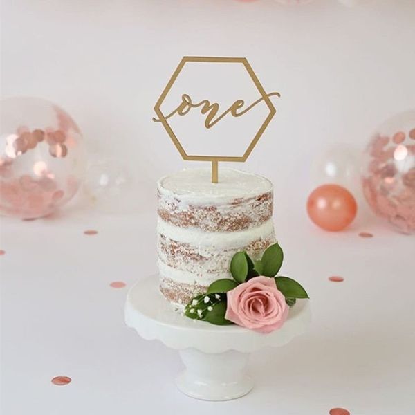 

hexagon one cake er 1st one year baby birthday cake er baby shower decoration happy birthday party decor