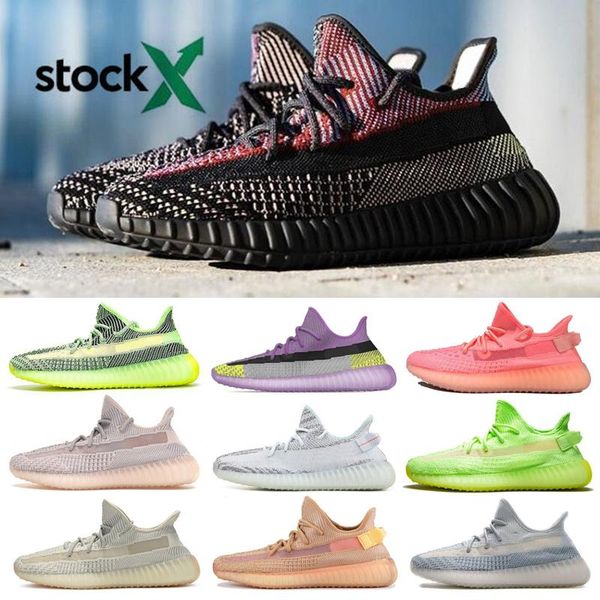 

designer shoes men women running sneaker yeezreel yecheil reflective kanye triple black white stock x luxury chaussures zebra full dress
