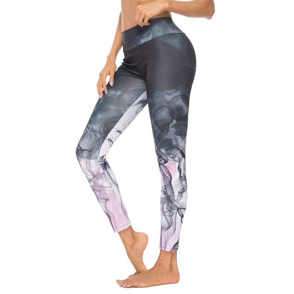 

women yoga pants print elastic lifting hips slim fit sweat-absorption sports pants h7jp, White;red