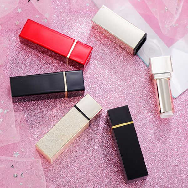 

black/red/gold plastic diy lip balm stick refillable bottle 12.1mm empty lipstick tube cosmetics makeup tools