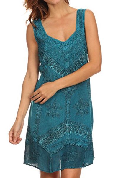

вышитое платье средней длины с вышивкой sakkas sudha, Black;gray