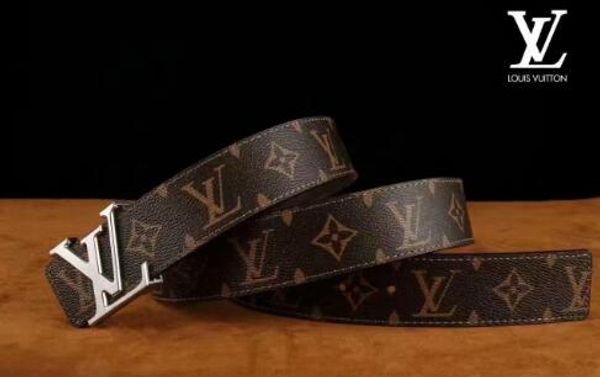 

belts luxury belt louιs vuιtton new brand leather belt men's letters slip buckle commercial cow belt, Black;brown