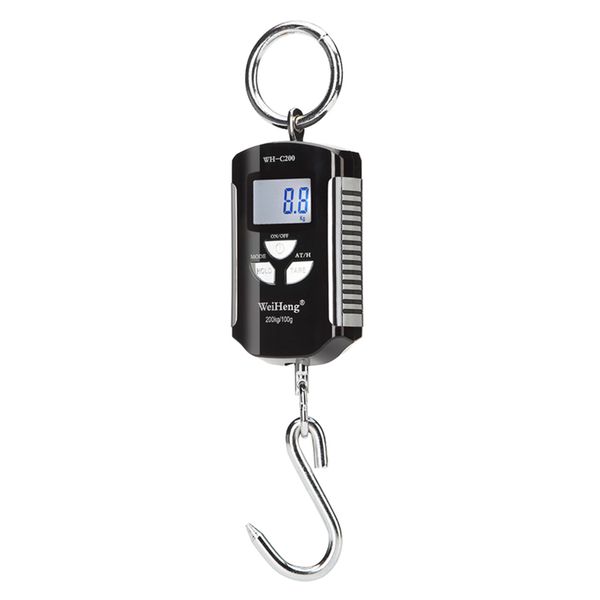 

new digital electronic hanging scale hook 200kg / 100g weighting backlit lcd display portable digital scale for food luggage fis