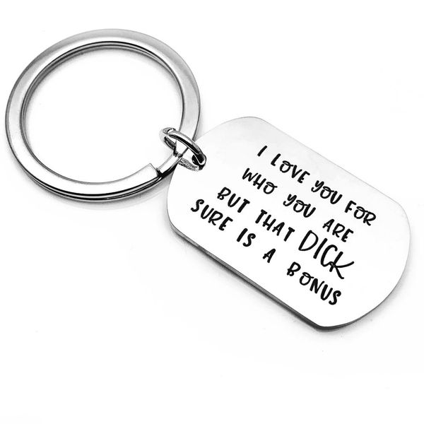 

army lovers keychain metal gift "i love you for who you are" couple keychain christmas gift stainless steel, Silver