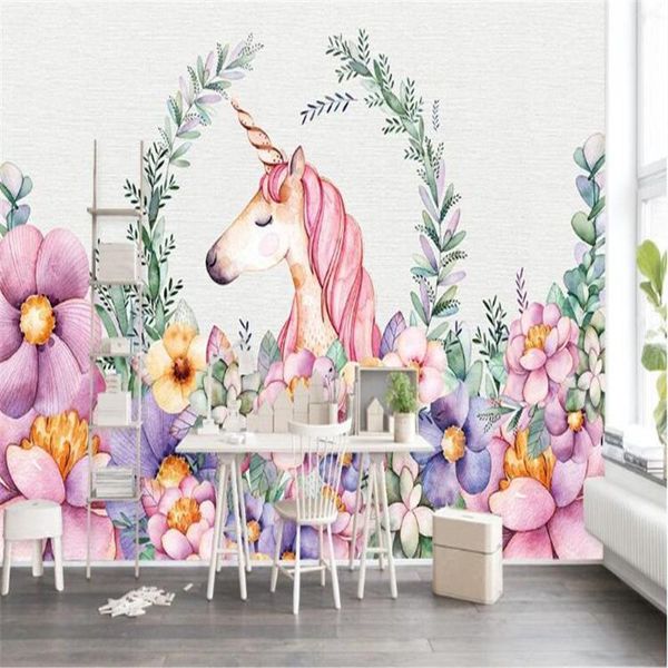 

milofi fresh rural style hand painted flowers tv living room bedroom background wall